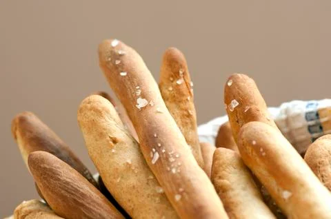 Salted grissini close up Stock Photos