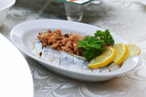 Salted herring Foto stock