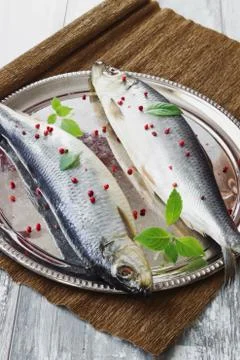 Salted herring Stock Photos