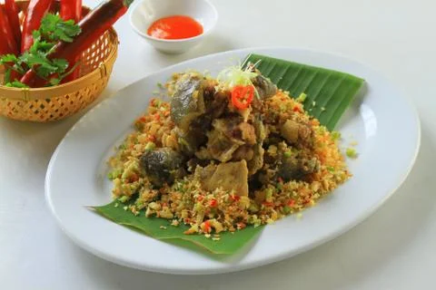 Salted minced turtle softshells on the dish Stock Photos