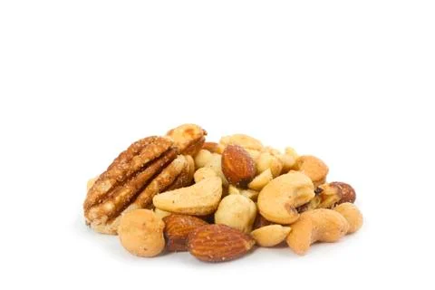 Salted mixed nuts Stock Photos