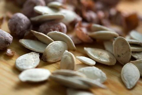 Salted nut mix background Stock Photos