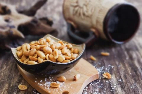 Salted peanut nuts Stock Photos