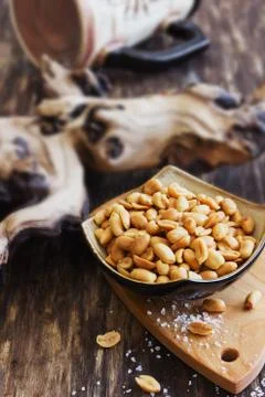 Salted peanut nuts Stock Photos
