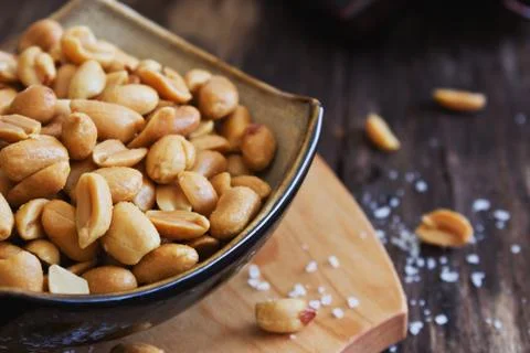 Salted peanut nuts Stock Photos