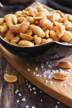 Salted peanut nuts Stock Photos