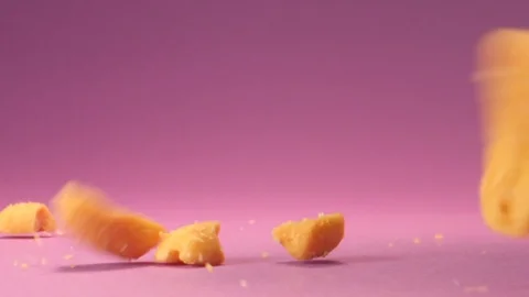 Salted Peanuts Falling in Slow Motion Macro Shot Stock Footage 126845130