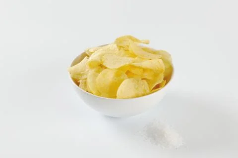 Salted potato chips Stock Photos