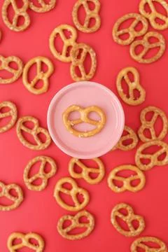 Salted pretzels Stock Photos