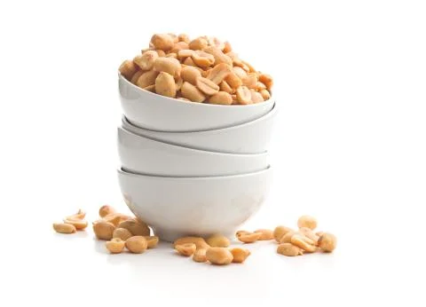 Salted roasted peanuts. Foto stock