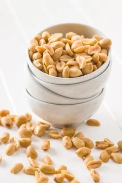 Salted roasted peanuts. Foto stock