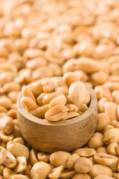Salted roasted peanuts. 写真素材