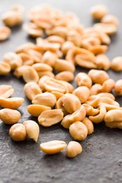 Salted roasted peanuts. Foto stock