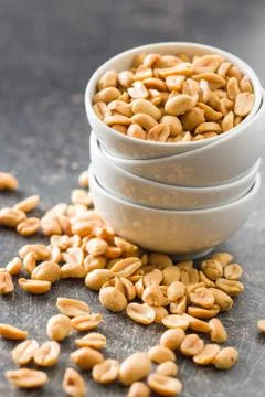 Salted roasted peanuts. Foto stock