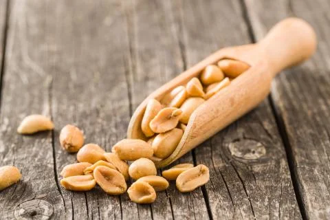 Salted roasted peanuts. 스톡 사진