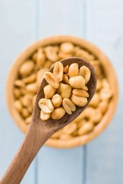 Salted roasted peanuts. 写真素材