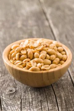 Salted roasted peanuts. Foto stock
