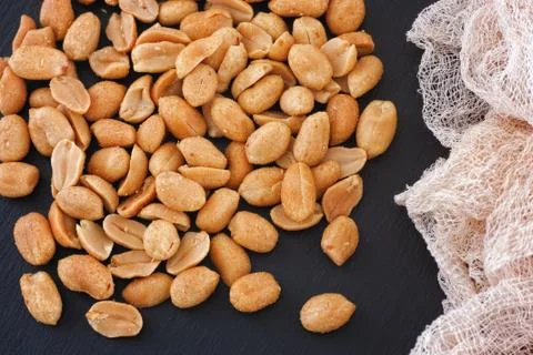 Salted roasted peanuts Stock Photos