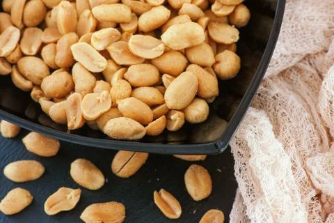 Salted roasted peanuts Stock Photos