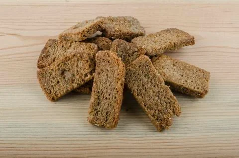 Salted rye breadcrumbs for beer Stock Photos