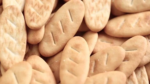 Salted snack crackers Stock Footage 82793210