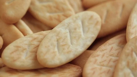 Salted snack crackers Stock Footage 87130593