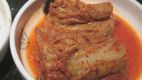 Salted vegetables with paprika Stock Footage 70541854