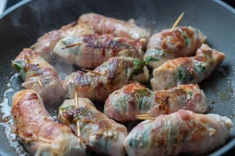 Saltimbocca in a pan Foto stock