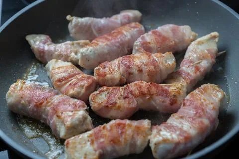 Saltimbocca in a pan Stock Photos