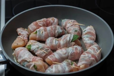 Saltimbocca in a pan Foto stock