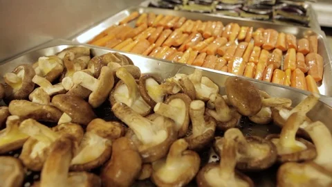 Salting Mushrooms Stock Footage 77759970