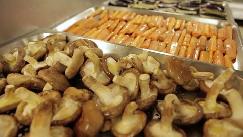 Salting Mushrooms Stock Footage 77759973
