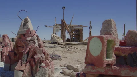 Salton Sea art work 動画素材 246939733