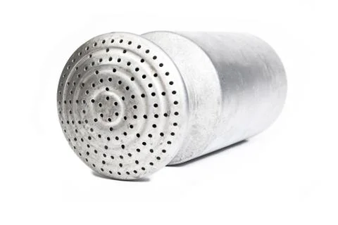 Saltshaker lying on white Stock Photos