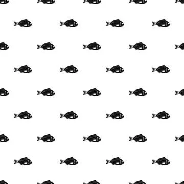 Saltwater fish pattern, simple style Stock Illustration