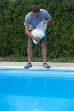 Saltwater in the pool. Stock Photos