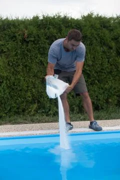 Saltwater in the pool. Stock Photos