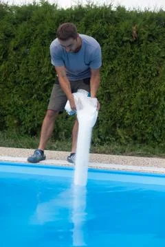 Saltwater in the pool. Stock Photos