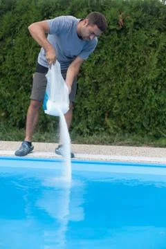 Saltwater in the pool. Stock Photos
