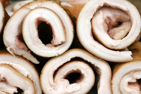 Salty bacon Stock Photos