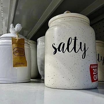 Salty jar. Stock Photos