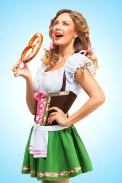 Salty pretzel. Stock Photos