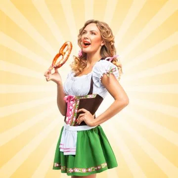 Salty pretzel. Stock Photos