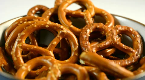 Salty pretzels Stock Footage 29664439
