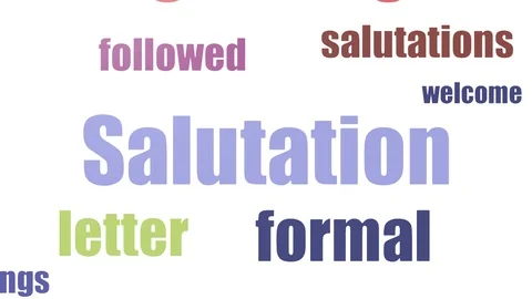 Salutation Tagcloud Animated Isolated On White Video stock 103562110