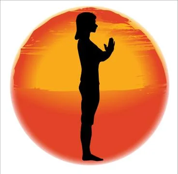 Salutation Yoga Pose Stock Illustration