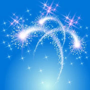 Salute and firework Stock Illustration