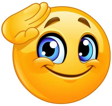 Salute Emoticon Stock Illustration