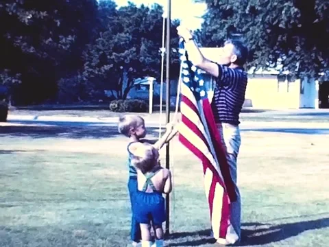 Salute the Flag- 1 Stock Footage 135188125