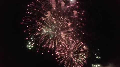 Salute, flash, night, fires, fireworks Stock Footage 171367446